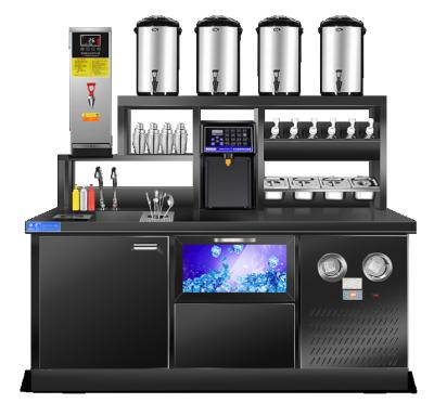 China Commercial Restaurant Milk Tea Counter With Fridge And Freezer Function for sale