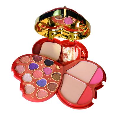 China Easy Apply OEM Private Label Hot Selling Eyeshadow Blush Lip Gloss For Girls Cosmetics Makeup Kits for sale