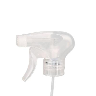 China 28/410 tigger jet spray gun disposable clear alcohol bottle square household disinfectant rooms trigger spray bottle for garden for sale