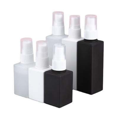 China Durable Portable Travel Spray Bottle 100ml Rectangle Refillable Mist Spray Bottles Cosmetics Fit Bottle Plastic Cosmetics for sale