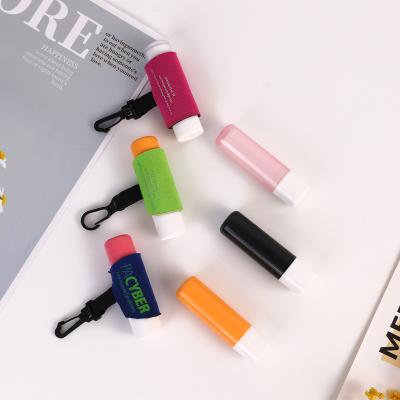 China Logo Mini Size Lip Balm Container Waterproof Eco Friendly Glossy Softening Lip Balm Dropping Sunscreen SPF 15 Cruelty Free Cylinder for sale