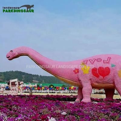 China Amusement Park Garden Attraction Cartoon Animatronic Dinosaur Brachiosaurus Statue for sale