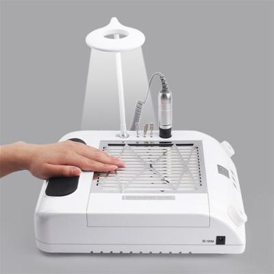 China Wholesale Metal 6 in 1 All-in-one Hand UV Pillow Storage Box Manicure Machine 48w Vacuum Lamp Nail Polishing Machine for sale