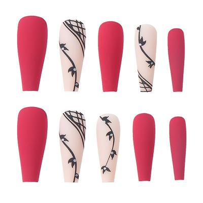 China French Hot Selling Wholesale Newest Nails Press On Nails INS Matte Artificial Fake Nails for sale