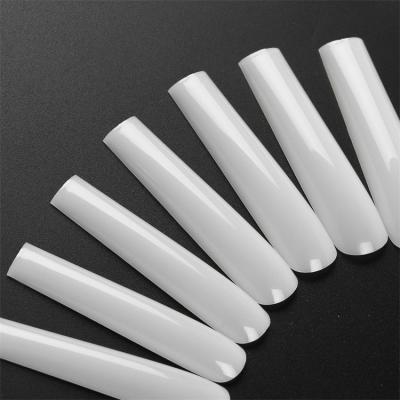 China Salon Use 3xl Coffine Design Color Nail Artist Transparent Natural Extra Long Finger Nail for sale