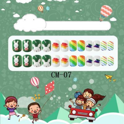 China Design Nails For Kids Fale Press Designs Uas Murah 2022 New Style UV Color Less 1 Dollar Short Square Tips Finger Nail for sale