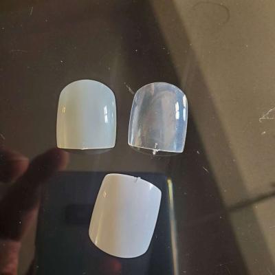 China 2022 Custom Toe Nail Monomer Fakenail Shorts Square Full Cover Artificial Fake Finger Tips Design Toe Stickers 500pcs for sale