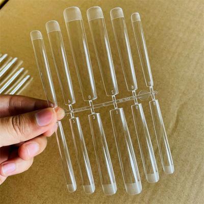 China Newest Arrival Soft Design Traceless Finger Nail 02 Tips Wholesale Transparent Coffin Curve Extra Long 120pcs/Box Xxxxl Art Fake Nails for sale