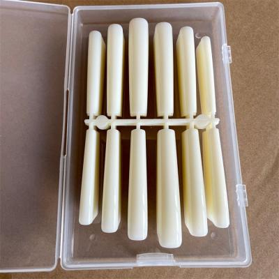 China White Design Tips Nails 2022 New Design Full Cover Straight False 4XL 120pcs Frosted Una Acrylic Art Coffin Extra Long Finger Nail for sale