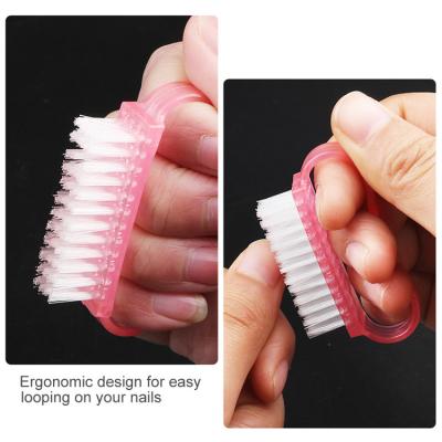 China Easy Apply 3 Color Manicure Nail Cleaning Brush Nail Dust Brush Mini Brush Claw for sale