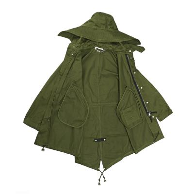 China hot sale men's Anti-wrinkle casual anorak coat outdoor fashion with detachable hooded cotton man coat for Autumn Spring for sale