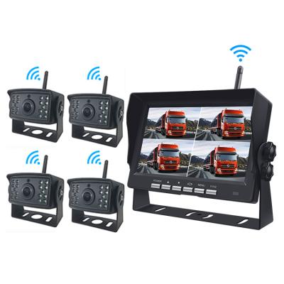 China Car Bus Truck Night Harvester Security/RV AHD 1080P Night Mink Camera 4 Backup Slot 7 Inch LCD Monitor Front Rear Side 360 ​​View System For Truck Bus rv trailer truck for sale