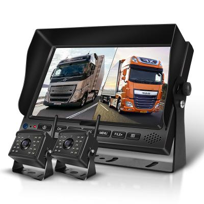 China Car Bus Truck Harvester Security 7 Inch LCD TV Monitor AHD 1080P Camera DVR Recording Front Rear Side View Digital Wireless Reverse System For RV Truck Trailer for sale