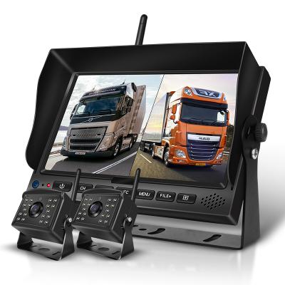 China Car Bus Truck Harvester Front Rear Side View Security 7 Inch LCD TV Monitor 1080P Camera Truck Bus RV DVR Recording Digital Wireless Reverse View System for sale