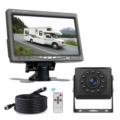 China Waterproof 7 Inch Backup Camera System For Truck Semi Trailer Box Truck RV DVR Monitor HD Rear View Reversing Camera for sale