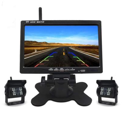 China 4CH Waterproof Night Vision 7 Inch Monitor DVR WiFi Rear View Parking Aid 2.4G Bus Truck Bus Truck Camera Reverse System for sale