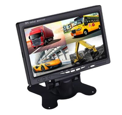 China Car Bus Truck Harvester Safety 4 Channel 7 Inch TFT Color LCD Monitor Car Bus Truck Rear View TV Monitor for sale