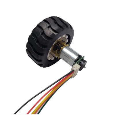 China Totally Enclosed 12V 200rpm 600rpm N20 Micro DC Gear Motor With Rubber Wheel Bracket Kit For Smart Robot Car for sale