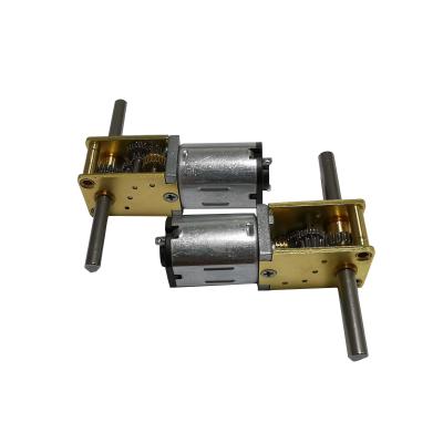 China 12V 6v 100rpm Mini Dual Shaft N20 Worm Gear Totally Enclosed DC Motor for sale