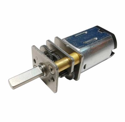 China DC12V 100rpm n20 carbon brush gear motor high torque totally enclosed electric gearbox for sale