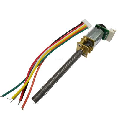 China Factory wholesale 12mm DC N20 motor totally enclosed encoder 3V 6V 12V with m4 worm gear shaft for sale