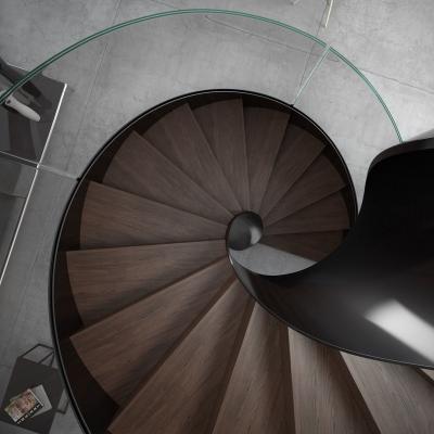 China Modern Helical Spiral Staircase Loft Stairs Modern Stairs Design Indoor With Balustrade for sale