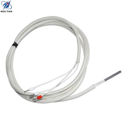 China Measure and Check Temperature Fast Response Metal Housing Thin Film Resistor Soil Moisture pt100 Three-Wire Temperature Sensor for sale