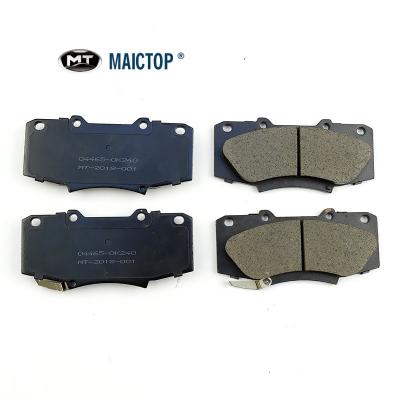 China Front Wheel Maictop Car Parts Front Ceramic Brake Pad Set 04465-0K240 for Hilux KUN26 TGN36 Pickup for sale