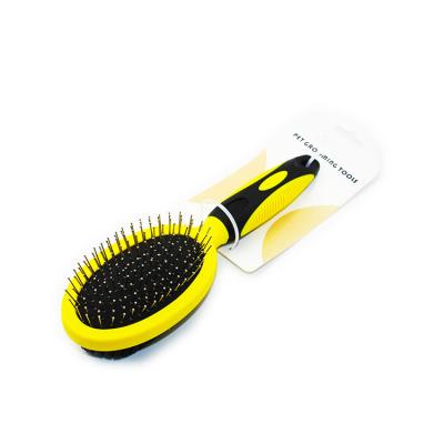 China Sustainably Molded Cleaning Slicker Self Open Knot Shaving Grooming Dog Brush for sale