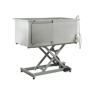 China Stainless Steel Life-Size Adjustable Rectangular Electric Dog Lift Tub for sale