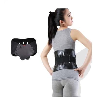 China Comforable High Quality Posture Correction Lumbar Support Self-heating Leather Back Belt for sale