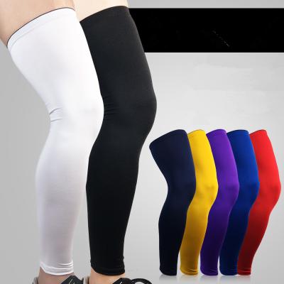 China Amazon Hot Selling Pro Sports Fitness Elastic Compression Leg Sleeves Custom Single Solid Solid Outdoor Brace Anti-UV Amazon for sale