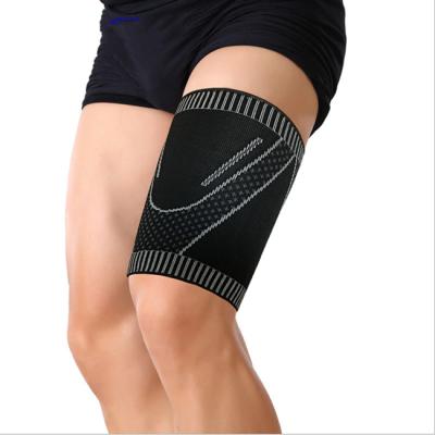 China Adjustable Elasticity Breathable Basketball Sports Outdoor Climbing Running Leg Protector Knitted High Elastic Thigh Protector for sale