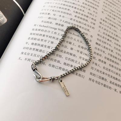 China 925 Sterling Silver Jewelry Chain Minimalist Punk Bracelets Women for sale