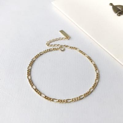 China Trendy Jewelry Fashion 925 Sterling Silver Woman 18K Gold Plated Bracelet Women Link Chain Bracelet for sale