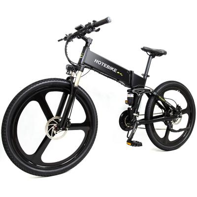 China Standard folding mountain e bike 3 spoke 26 wheel electric mountain bike incline bike 48V 500W for sale