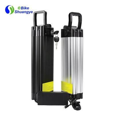 China Hot Sale Electric Bicycles/Scooters Li Ion Battery 36v 48v 10 oh 13ah 15ah Rechargeable Electric Bike Lithium with Silver Battery for sale