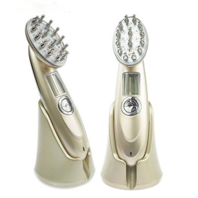 China Electric Portable RF/EMS/LED/LASER/MASSAGE Gold Laser Hair Growth Comb Electric Scalp Hair Massager Device for sale