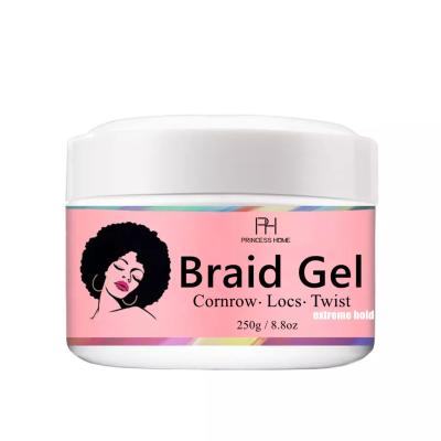 China Organic Customized Braids Gel Extra Waterproof Strong Control Hold Waterproof Private Label Edge Hold Natural Hair Products for sale