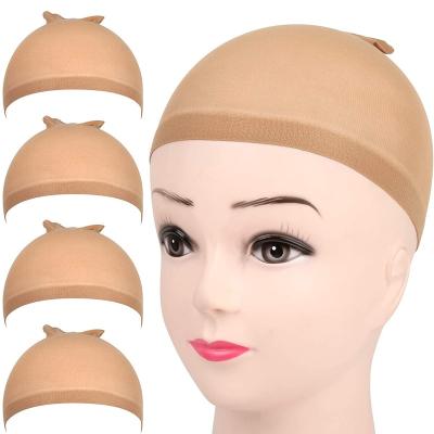 China Hair Extension Tools Logo Cap For Making Wigs Custom Wholesale Six Colors Free Size Private Label Headband Wig Stretch Narrow Stocking Caps for sale