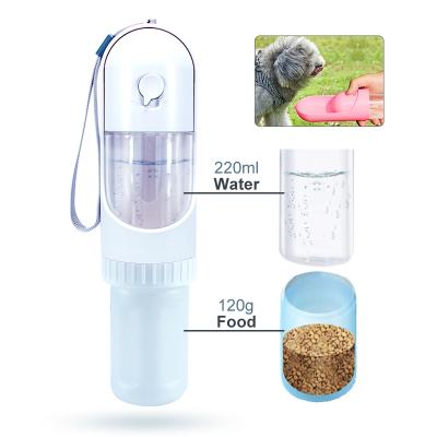 China Sustainable Portable Two-in-One Pet Water Cup 220ml/120g Outdoor Collapsible Pet Water Bottle Water Cup for sale