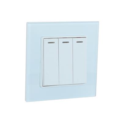 China White Band 1 Way Wall Switch Connecting British Standard Power Color 3 Button N8V Series Medium Wholesales for sale