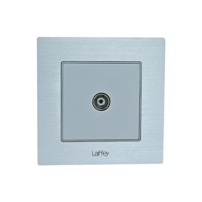 China Residential / Multi-Purpose Aluminum Material Silver Single Media Television Wall Outlet for sale