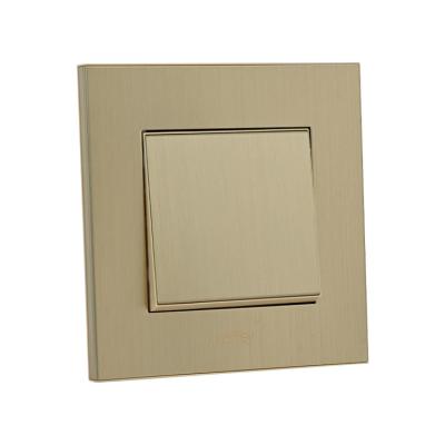 China Power Factory Direct Selling British Standard 86*86mm Gold Color 1 Strip Connecting Mechanical Wall Switch for sale