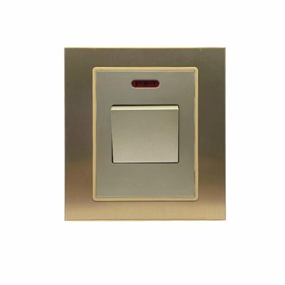 China Water Heater UK 86*86mm Gold Color 25A Standard Luxury Control Switch Controller for sale