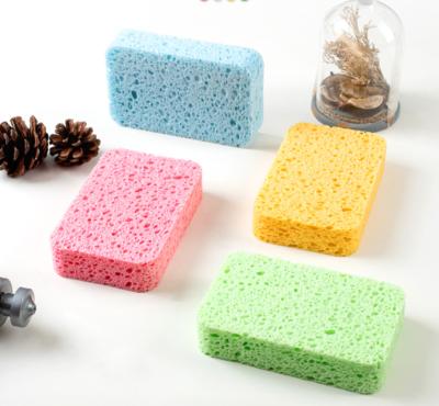 China Sustainable Cellulose Sponge Kitchen Dish Round Biodegradable Dish Washing Sponge Home Cleaning Tools for sale