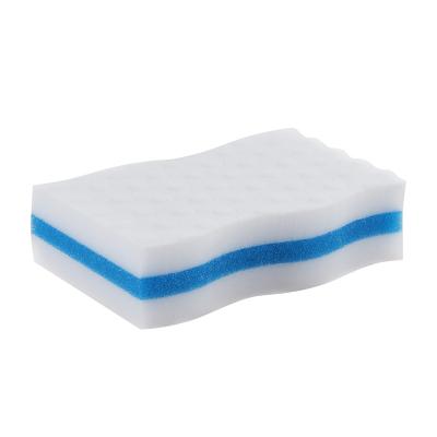 China Three Layer Magic Sponge Eraser Bulk Extra Durable Durable Sponge Cleaning For Car, Shoes, Table Cleaning Foam for sale