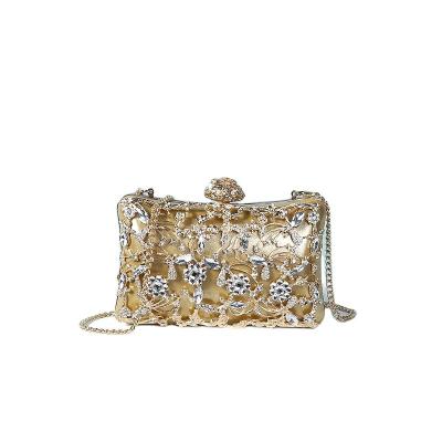 China Fashionable Luxury Rhinestone Crystal Evening Bags And Clutches Women's Mini Shiny Crossbody Bag Diamond Wedding Crystal Purse Clutch Bag for sale