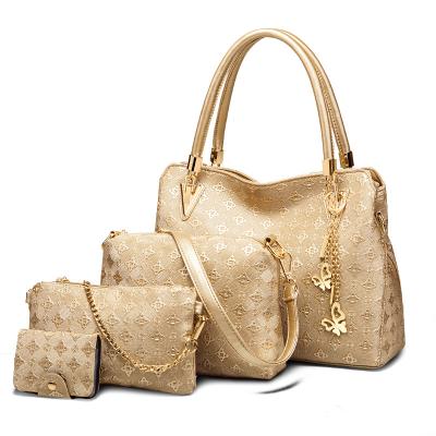 China 2020 New TAS high quality wanita design three-set PU leather casual bag wholesale fashion luxury handbags one main tote bag for sale