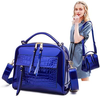 China High quality new fashion design ziplock handbags crocodile pattern luxury cross - body young lady shoulder handbags with ex-factory price for sale